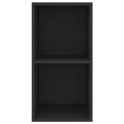 vidaXL Nástenná TV skrinka, čierna 37x37x72 cm, kompozitné drevo