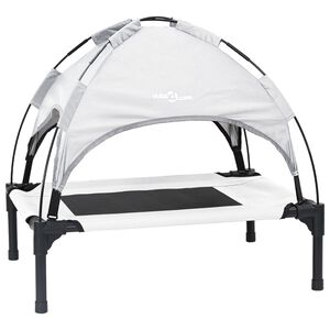 vidaXL Psia postel' Strieborná šedá 62 x 48 x 61 cm Oceľ