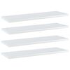 vidaXL Pr&iacute;davn&eacute; police 4ks, leskl&eacute; biele 60x20x1,5cm, kompozitn&eacute; drevo