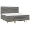 vidaXL Boxspring posteľ s matracom tmavosiv&aacute; 200x200 cm l&aacute;tka
