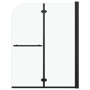 vidaXL Skladac&iacute; sprchov&yacute; k&uacute;t 2 panely 95x140 cm ESG čierny