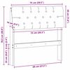 vidaXL Čalúnené čelo postele Svetlosivá 75 cm Masívne borovicové drevo