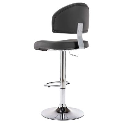 vidaXL Barová stolička, sivá, umelá koža