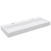 vidaXL Um&yacute;vadlo z miner&aacute;lneho/mramoroveho odliatku 120x46x11 cm biele