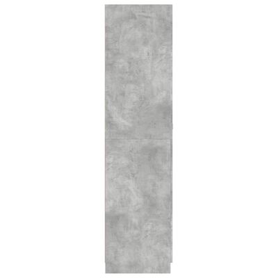 vidaXL Šatník betónovo-sivý 90x52x200 cm drevotrieska