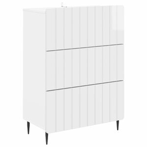 vidaXL Z&aacute;suvkov&yacute; kabinet Biela s vysok&yacute;m leskom 66 x 34,5 x 92 cm