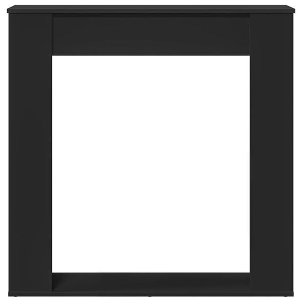 vidaXL Obloženie krbu čierne 100x20x100 cm kompozitn&eacute; drevo