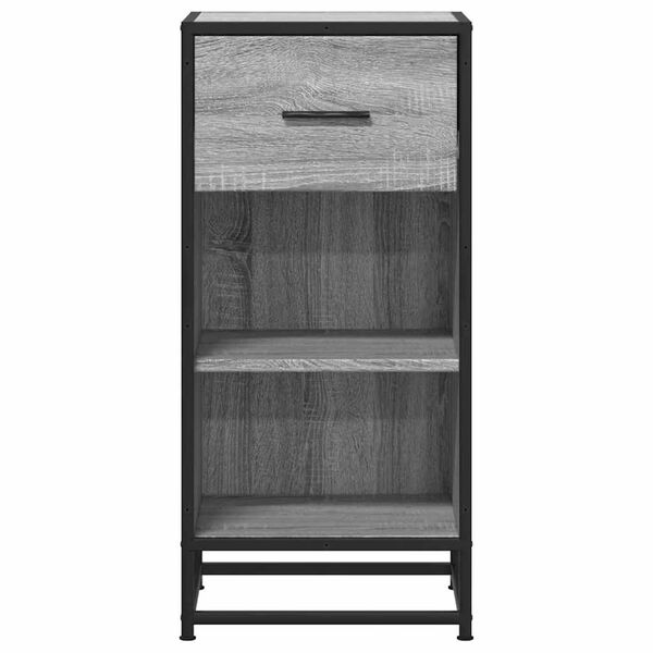 vidaXL Komoda siv&aacute; sonoma 35,5x35x76 cm kompozitn&eacute; drevo a kov