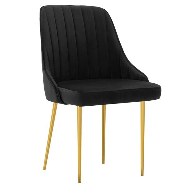 vidaXL Jed&aacute;lensk&eacute; stoličky 6 ks čierne zamatov&eacute;