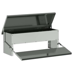 vidaXL Krm&iacute;tko s ped&aacute;lom pre kura Strieborn&aacute; 48,5 x 39,5 x 19 cm 5 kg