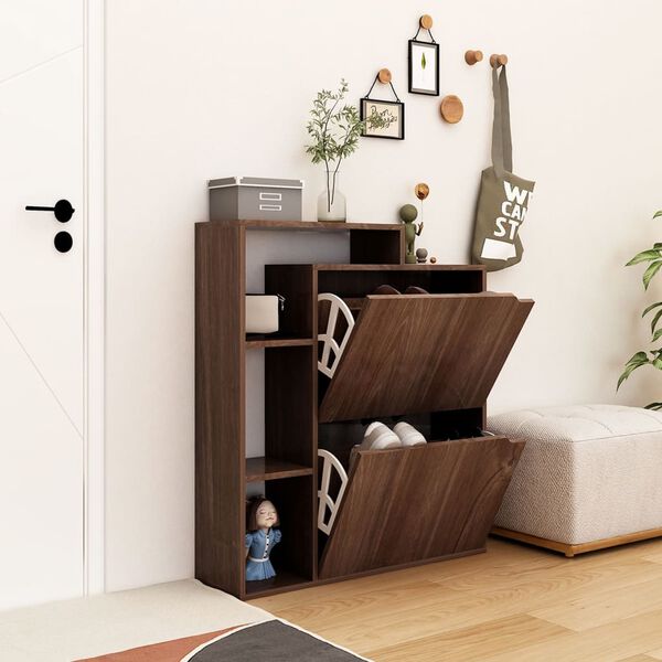 vidaXL Botn&iacute;k hned&yacute; dub 79,5x24x90,5 cm drevotrieska