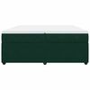 vidaXL Posteľn&yacute; r&aacute;m boxsping s matracom tmavozelen&yacute; 200x200 cm zamat