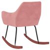 vidaXL Hojdacie kreslo ružové zamatové
