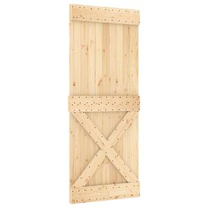 vidaXL Posuvn&eacute; dvere NARVIK Pr&iacute;rodn&aacute; a čierna 85 x 210 cm (213,5 cm)
