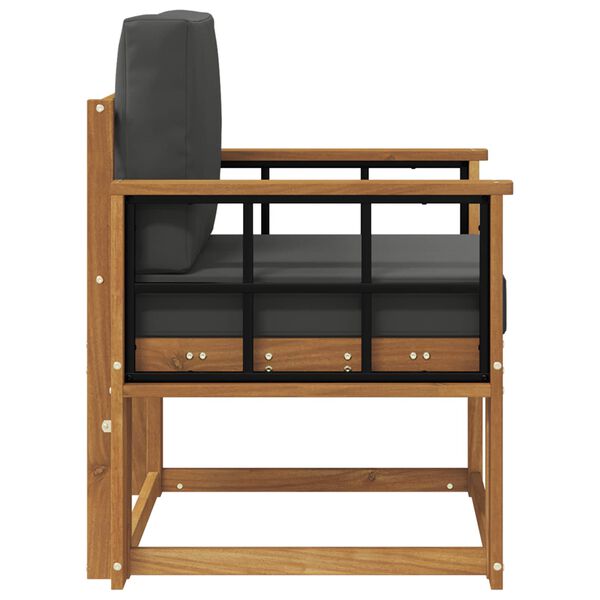 vidaXL Vonkaj&scaron;ia pohovka Mas&iacute;vne ak&aacute;ciov&eacute; drevo a polyester Pr&iacute;rodn&aacute;