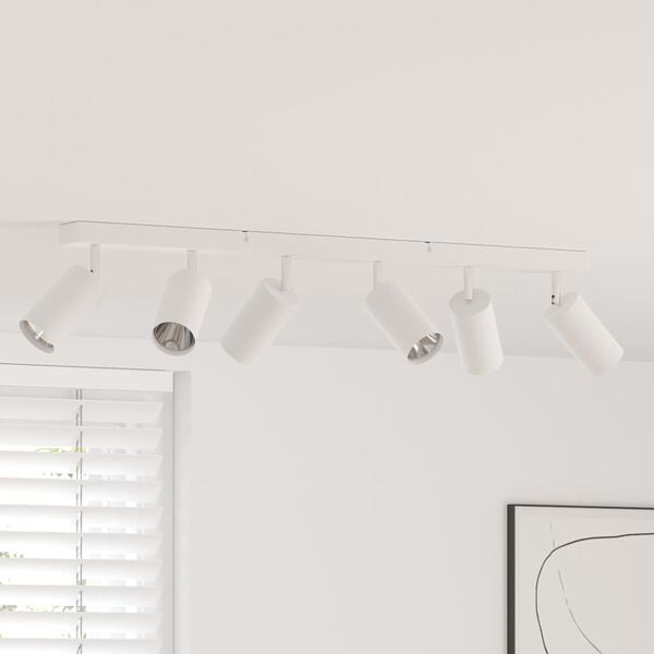 vidaXL Stropn&eacute; bodov&eacute; svetlo so bodmi Biela 73 x 6 x 16 cm Kov