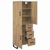 vidaXL Highboard so z&aacute;suvkou 2 pcs Remeseln&yacute; dub 69,5 x 34 x 180 cm