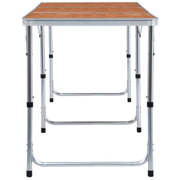 vidaXL Skladac&iacute; kempingov&yacute; st&ocirc;l 180x60 cm hlin&iacute;kov&yacute;