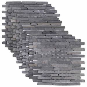 vidaXL Mozaikov&eacute; dlaždice Siv&aacute; 30 x 30 cm Mramor