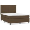 vidaXL Boxspring posteľ s matracom tmavohned&aacute; 140x190 cm l&aacute;tka