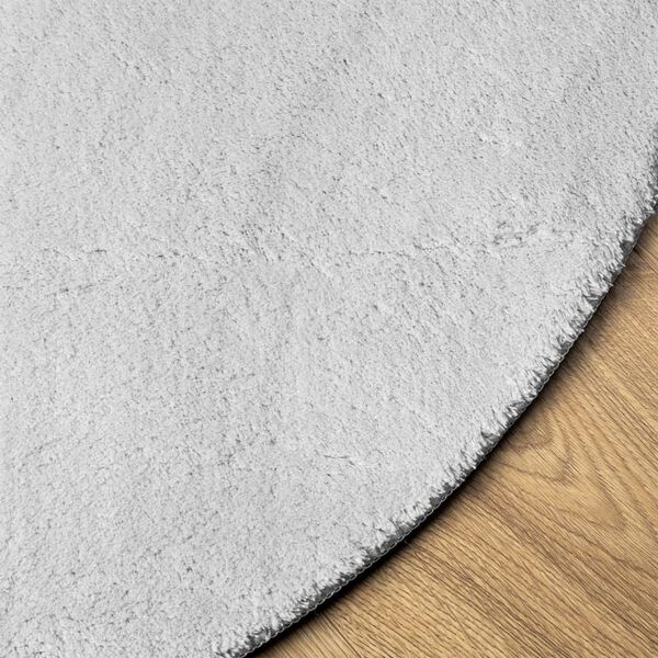 vidaXL Koberec HUARTE s kr&aacute;tkym vlakom um&yacute;vateľn&yacute; siv&yacute; &Oslash; 80 cm