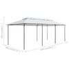 vidaXL Altánok 600x298x270 cm, biely 180g/m²