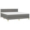 vidaXL Boxspring posteľ s matracom tmavosiv&aacute; 180x200 cm l&aacute;tka