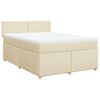 vidaXL Posteľn&yacute; r&aacute;m boxspring s matracom kr&eacute;mov&yacute; 160x200 cm l&aacute;tka