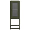 VidaXL Príborník Olive Green 36x39x107 cm Oceľ valcovaná za studena