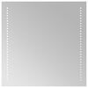 vidaXL Zrkadlo do k&uacute;peľne s LED Priehľadn&aacute; 50 x 50 cm tvrden&eacute; sklo