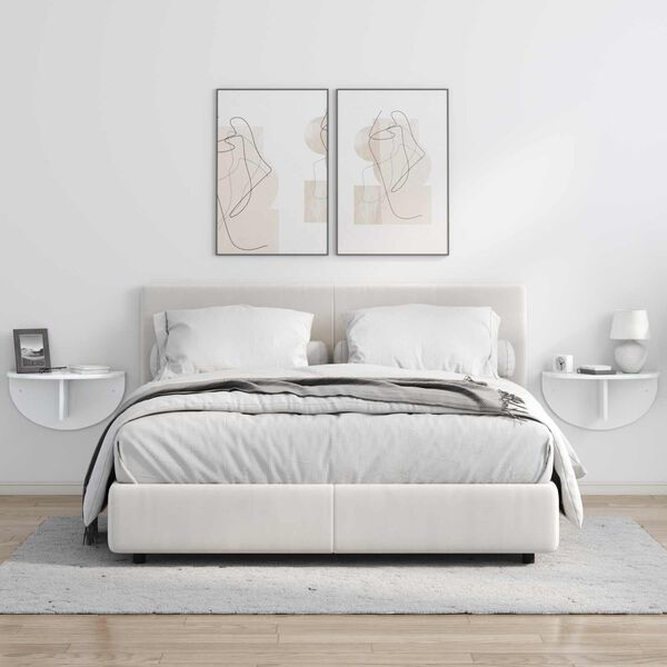 vidaXL Stenn&aacute; polica N&aacute;stenn&yacute; Vysok&yacute; lesk bielej 48 x 24 x 24 cm