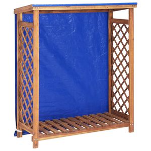 vidaXL Pr&iacute;stre&scaron;ok na drevo 105x38x115 cm, ak&aacute;ciov&yacute; mas&iacute;v