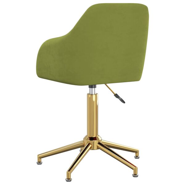 vidaXL Otočn&eacute; jed&aacute;lensk&eacute; stoličky 6 ks bledozelen&eacute; zamatov&eacute;