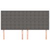 vidaXL Čelo postele siv&eacute; 180x5x118/128 cm umel&aacute; koža
