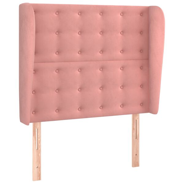 vidaXL Čelo postele so z&aacute;hybmi čierne 93x23x118/128 cm zamat