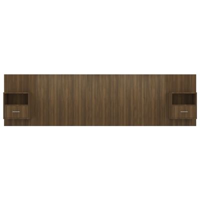 vidaXL Čelo postele so skrinkami hnedý dub spracované drevo