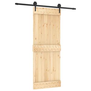 vidaXL Posuvn&eacute; dvere 80 x 210 cm Mas&iacute;vne borovicov&eacute; drevo (neupraven&eacute;)