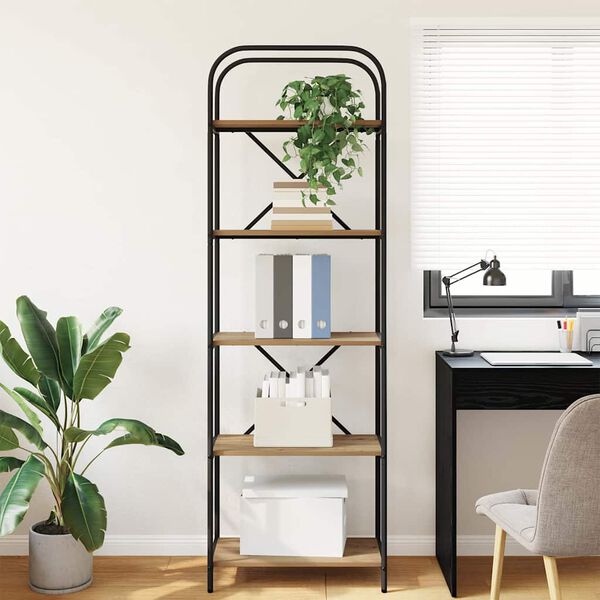 vidaXL Reg&aacute;l na knihy Remeseln&yacute; dub 60 x 30 x 183 cm Kompozitn&eacute; drevo