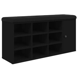 vidaXL Lavička na top&aacute;nky čierna 102x32x50 cm kompozitn&eacute; drevo