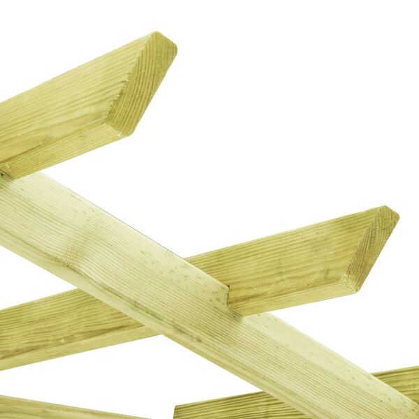 vidaXL Rohová pergola s lavičkou 130x130x197 cm, impregnovaná borovica