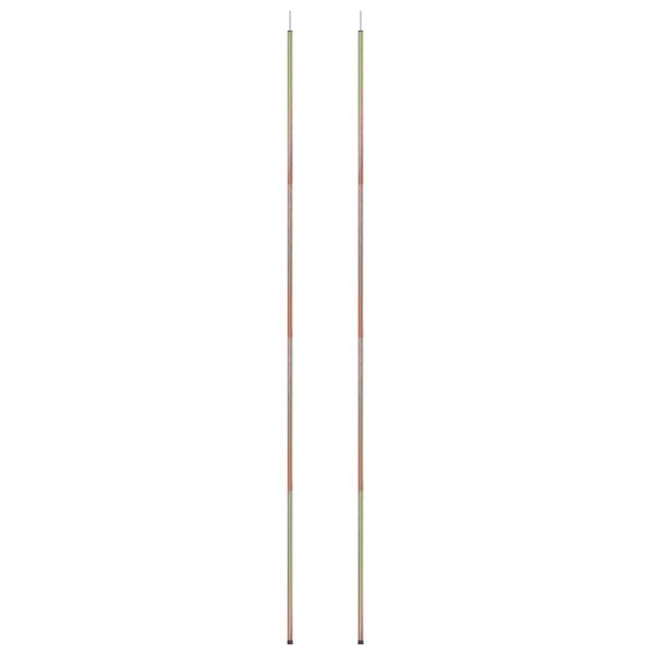 vidaXL Tyče na tieniacu plachtu 2 ks 200 cm pozinkovaná oceľ