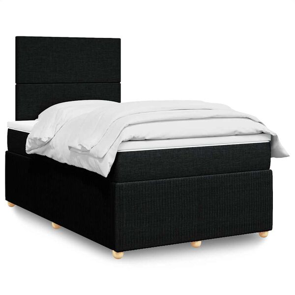vidaXL Boxspring posteľ s matracom čierny 120x200 cm l&aacute;tka