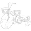 vidaXL Podstavec pod kvetin&aacute;č v tvare bicykla, vintage &scaron;t&yacute;l kovov&yacute;