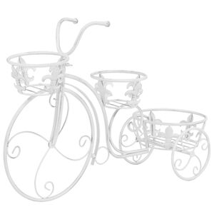 vidaXL Podstavec pod kvetin&aacute;č v tvare bicykla, vintage &scaron;t&yacute;l kovov&yacute;