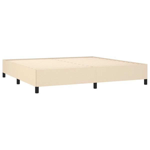 vidaXL Boxspring posteľ s matracom kr&eacute;mov&aacute; 200x200 cm l&aacute;tka