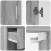 vidaXL Sada k&uacute;peľňov&eacute;ho n&aacute;bytku TULUM Siv&yacute; Sonoma Kompozitn&eacute; drevo