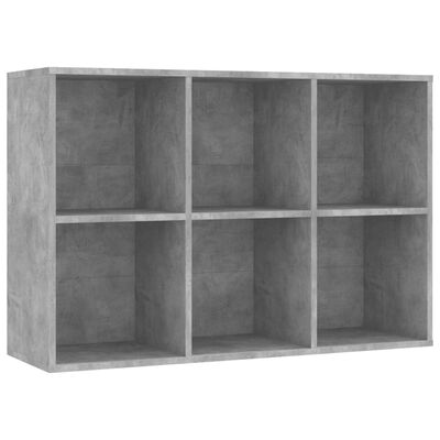 vidaXL Knižnica/komoda, betónovo sivá 66x30x98 cm, kompozitné drevo