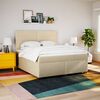 vidaXL Posteľn&yacute; r&aacute;m boxspring s matracom kr&eacute;mov&yacute; 180x200 cm l&aacute;tka