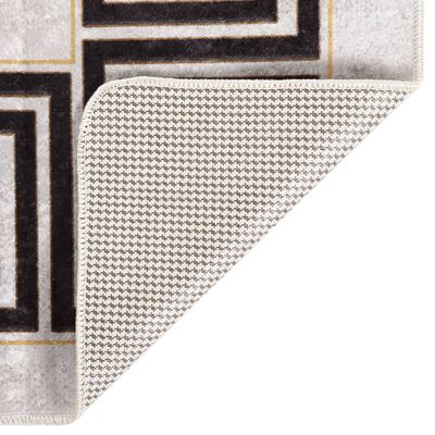vidaXL Prateľný koberec 190x300 cm bledobéžový protišmykový