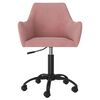 vidaXL Otočn&eacute; jed&aacute;lensk&eacute; stoličky 4 ks ružov&eacute; zamatov&eacute;